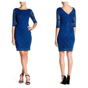 Laundry Shelli Segal Poseidon Blue Lace Dress